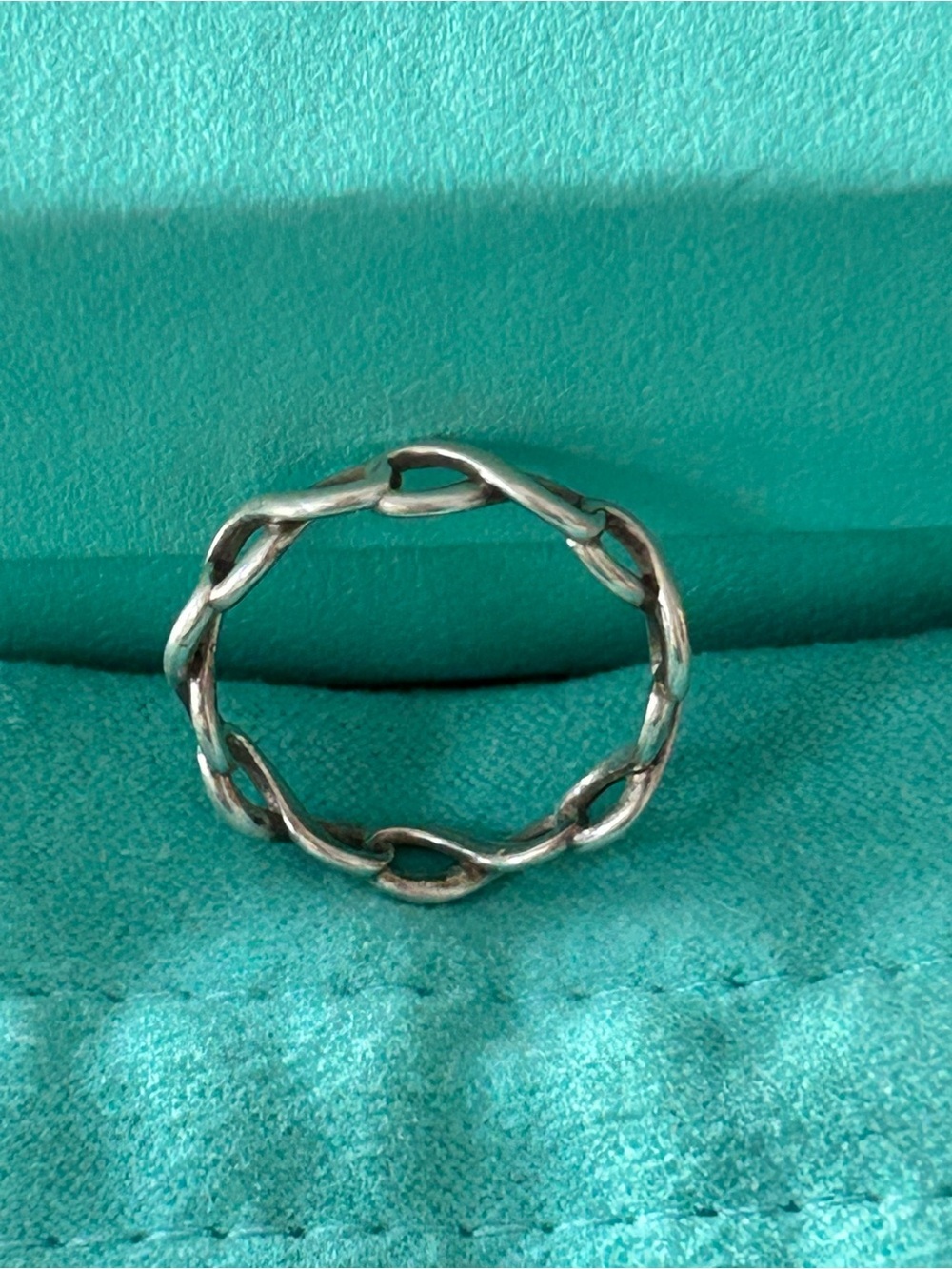 Tiffany & co Silver Narrow Infinity Band Ring Size 6.5 - Picture 4 of 11
